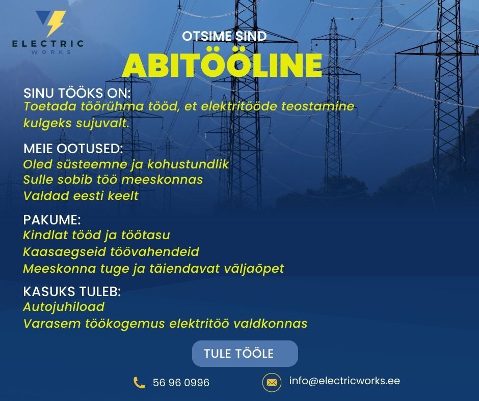 Tööpakkumine abitöölisele Tartus