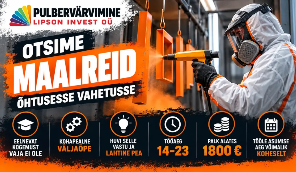 Lipson Invest OÜ pakub tööd pulbervärvijale